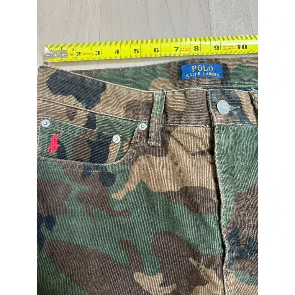 Ralph Lauren Camo Cords Classic Preppy Neutral Streetwear Straight Leg 32x32